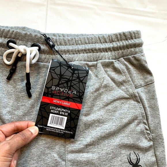 NWT Spyder Active ProWEB Jogger Sweat Pants Mens Large L Fleece Lined Athletic - Picture 3 of 11